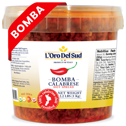 L'Oro Del Sud, Calabrian Chili Pepper Paste, (1 kg) 2.2 lb