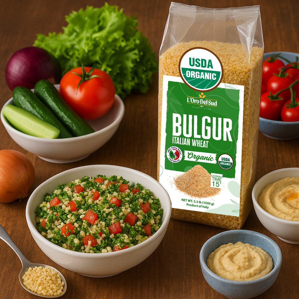 L'Oro Del Sud - Organic Bulgur Wheat USDA Certified, 3.3 lb (1.5 kg)