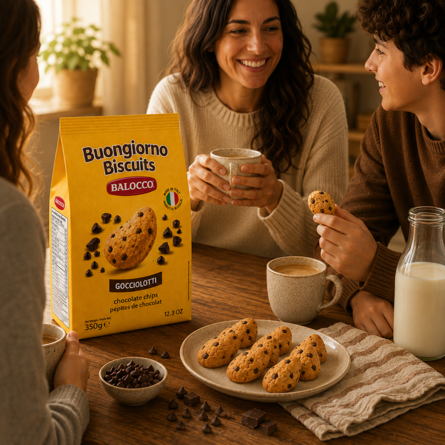  Balocco Gocciolotti — the beloved Italian chocolate chip cookie that has been a staple in Italian homes for generations. Soft, golden, and generously studded with rich chocolate chips, these classic biscuits deliver the perfect balance of buttery dough and indulgent chocolate. 