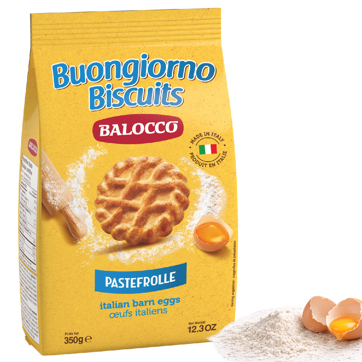 Balocco Pastefrolle — Italy's beloved classic shortbread cookies, crafted with a rich, buttery dough and baked to a delicate golden finish. Light, crumbly, and melt-in-your-mouth tender, these traditional Italian biscuits are a staple in Italian homes.