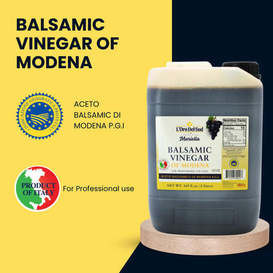 Authentic Balsamic Vinegar of Modena – crafted for professional kitchens, delivering a rich, balanced flavor to elevate every dish.