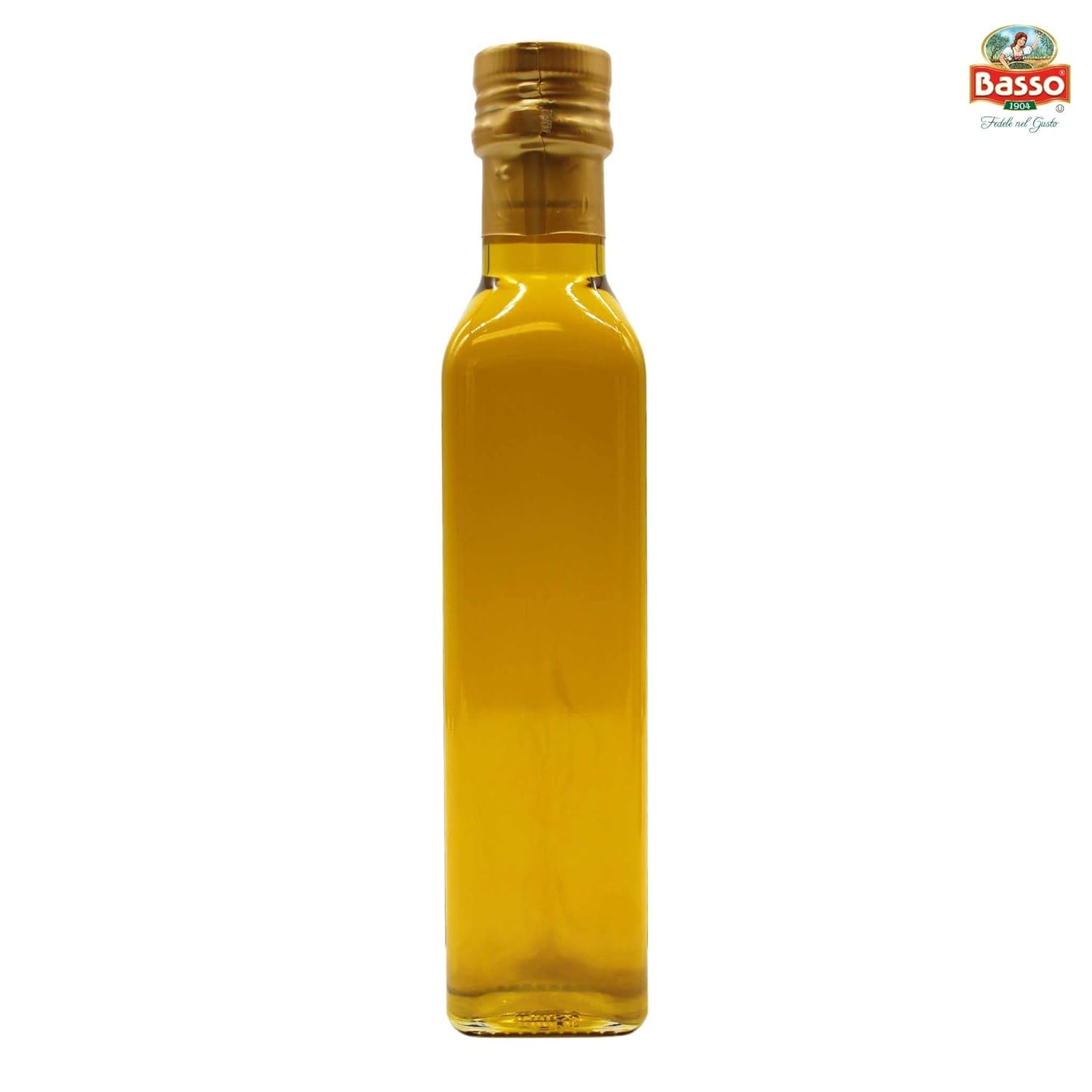 Basso 1904 Lemon Infused Extra Virgin Olive Oil 8.5 fl oz (250 ml) – premium Italian EVOO infused with natural lemon essence, perfect for seafood, salads, pasta, desserts, and Mediterranean cooking.