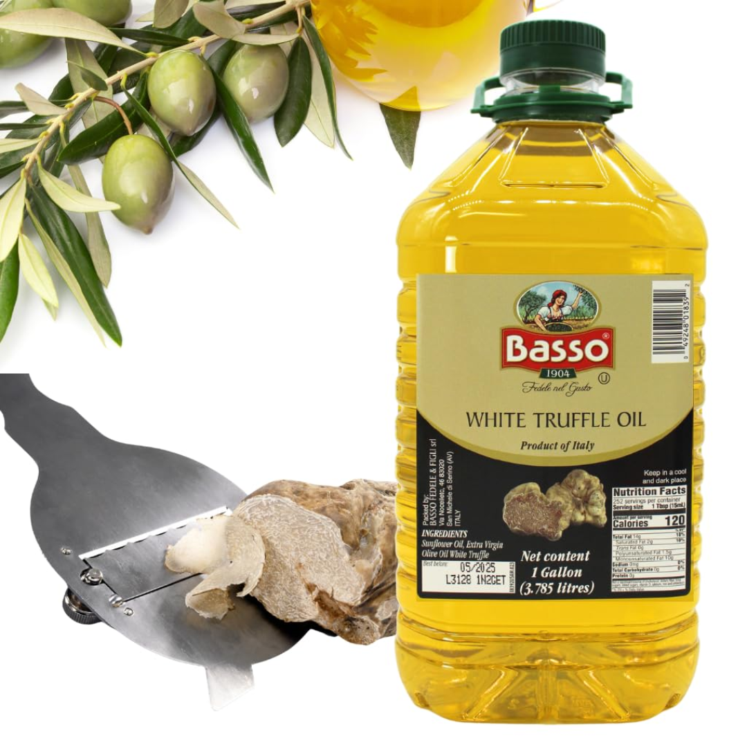 Basso White Truffle oil for foodservice, white truffle oil food service 