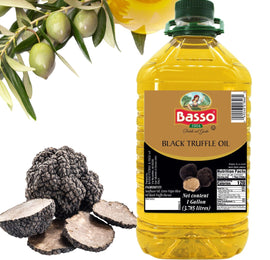 BASSO 1904 - Black Truffle Oil, Bulk, 1 Gallon (3.785 lts), Product of Italy, Non-GMO