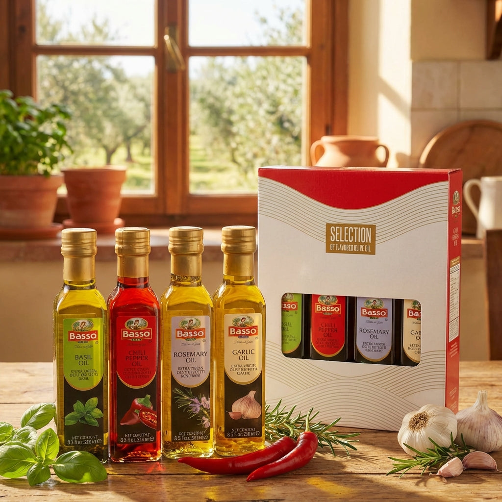Basso 1904 Infused EVOO Gift Set 4 x 250 ml | 4 Flavors