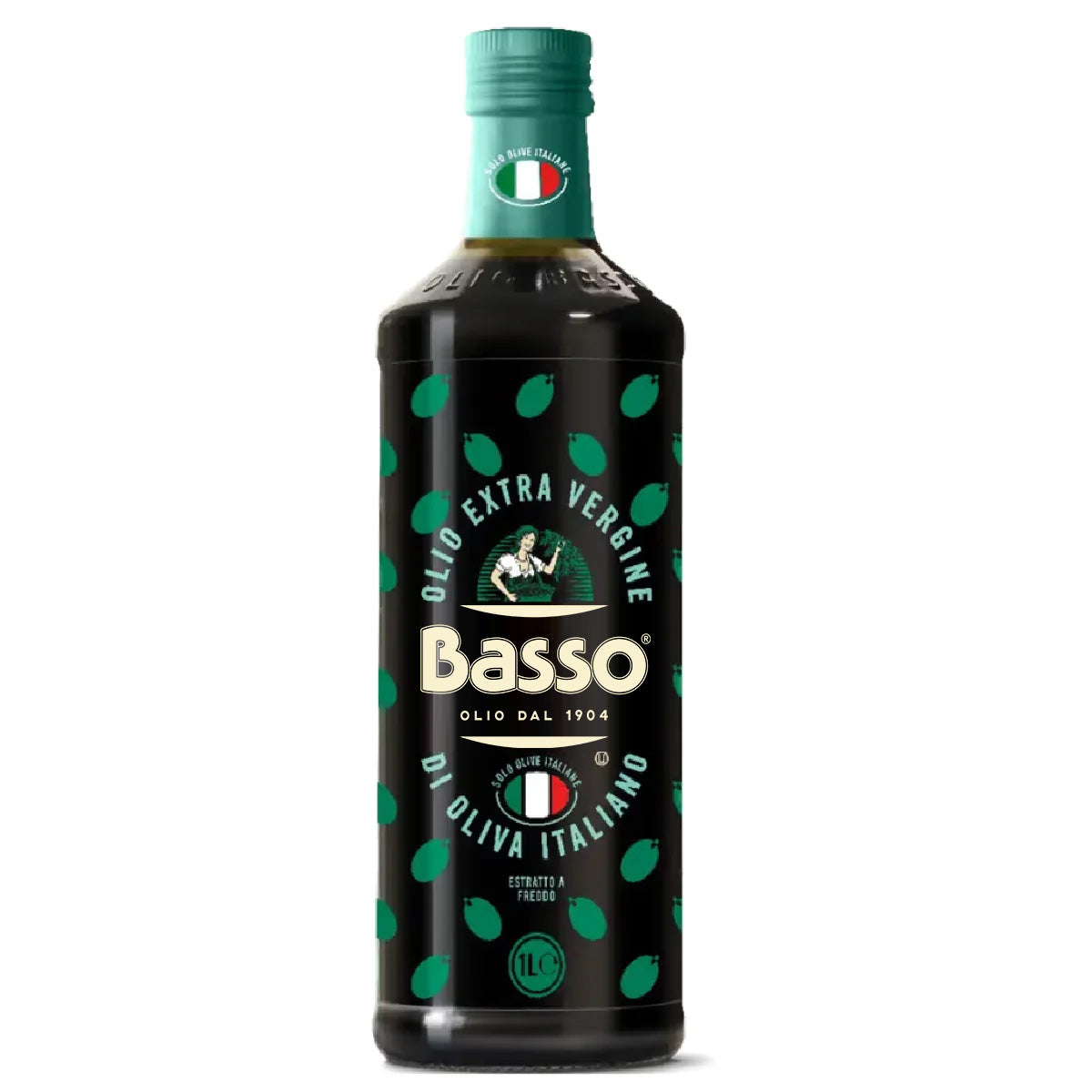 Basso 1904 100% Italian Extra Virgin Olive Oil – Cold Extracted – 33.8 fl oz (1 L)