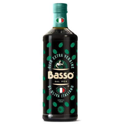Basso 1904 100% Italian Extra Virgin Olive Oil – Cold Extracted – 33.8 fl oz (1 L)
