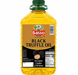 Basso 1904 Black Truffle Infused Extra Virgin Olive Oil – Foodservice Size – 1 Gallon (3.785 L)