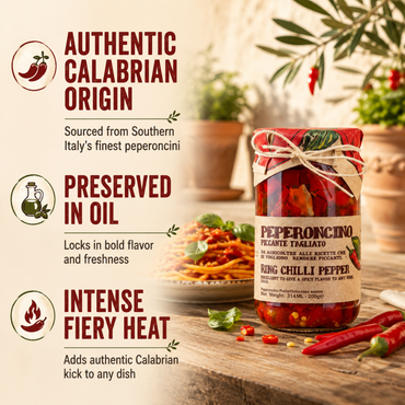 Artigiani dei Sapori, Sliced Calabrian Hot Chili Peppers In Oil, 9.8oz (277g)