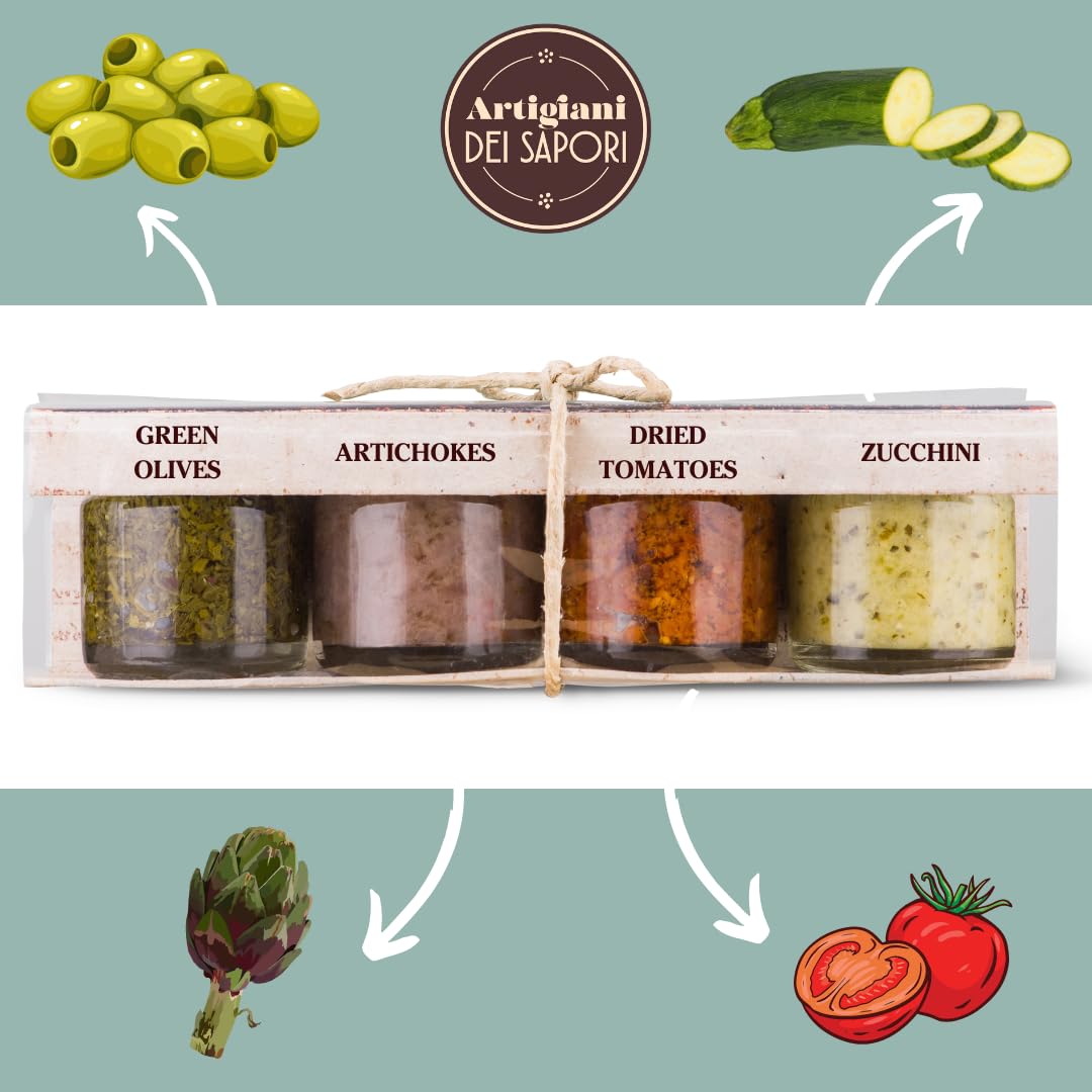 Artigiani dei Sapori, 4 Pack, Bruschetta Set "La Bruschetteria" 1.3 oz (36gr) each
