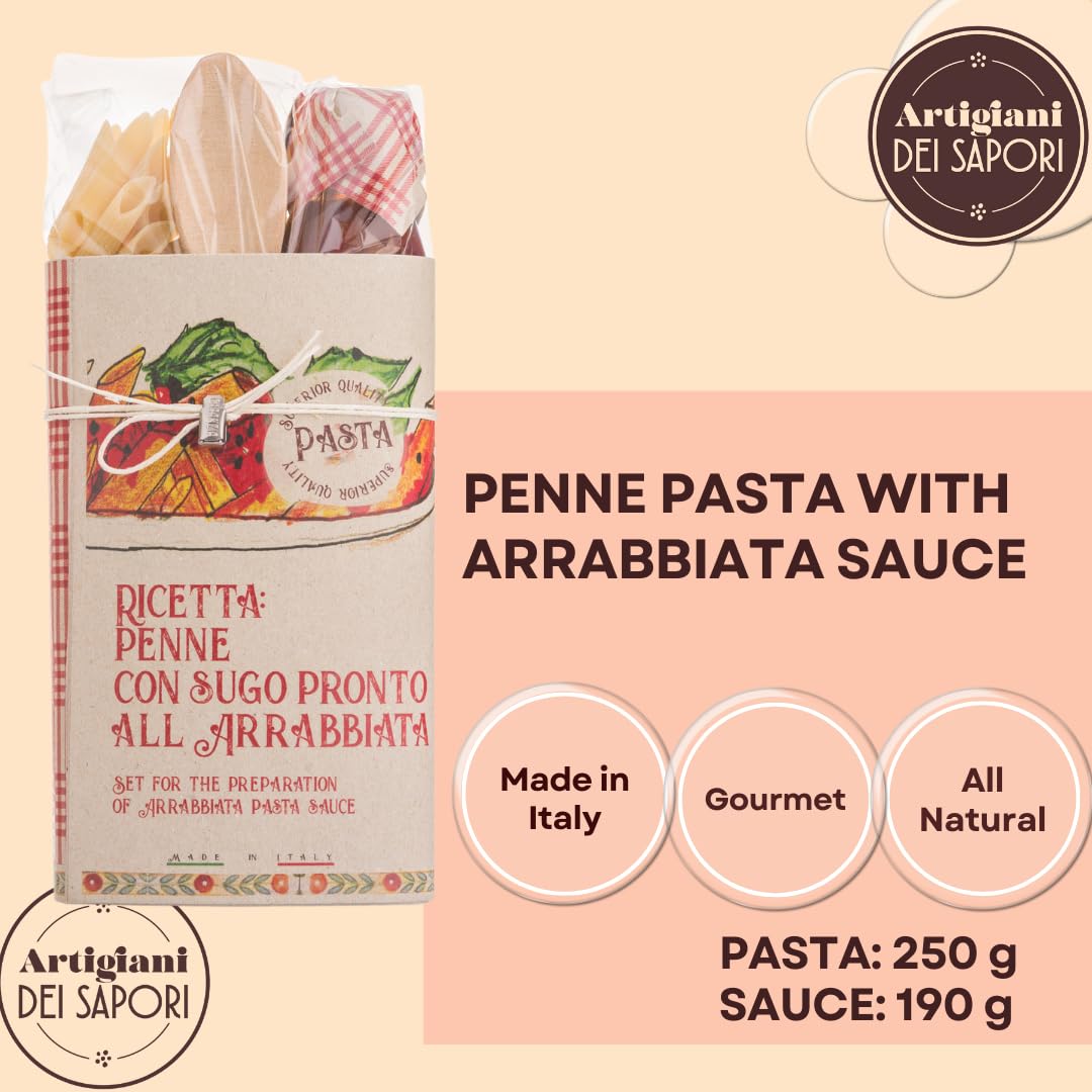 Artigiani dei Sapori, Pasta Gift Set Penne Pasta with Spicy "Arrabbiata" sauce