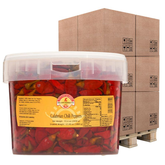 PALLET SPECIAL - Tutto Calabria, Whole Calabrian Chili Peppers Tub