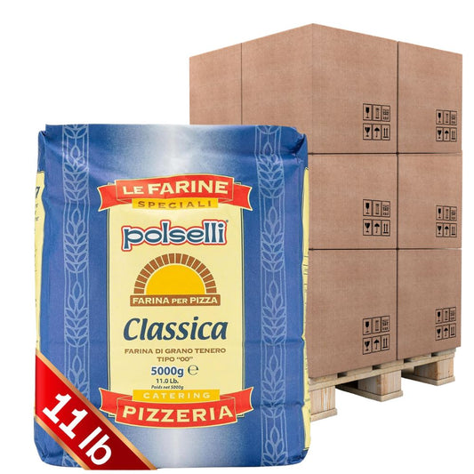 PALLET SPECIAL - Polselli Classica Tipo 00 Pizza Flour, Neapolitan, 100 bags x 5 kg (11 lb)