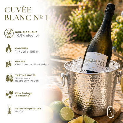 NOMORA Non-Alcoholic Italian Sparkling Wine, 750 ml (25.3 fl oz)