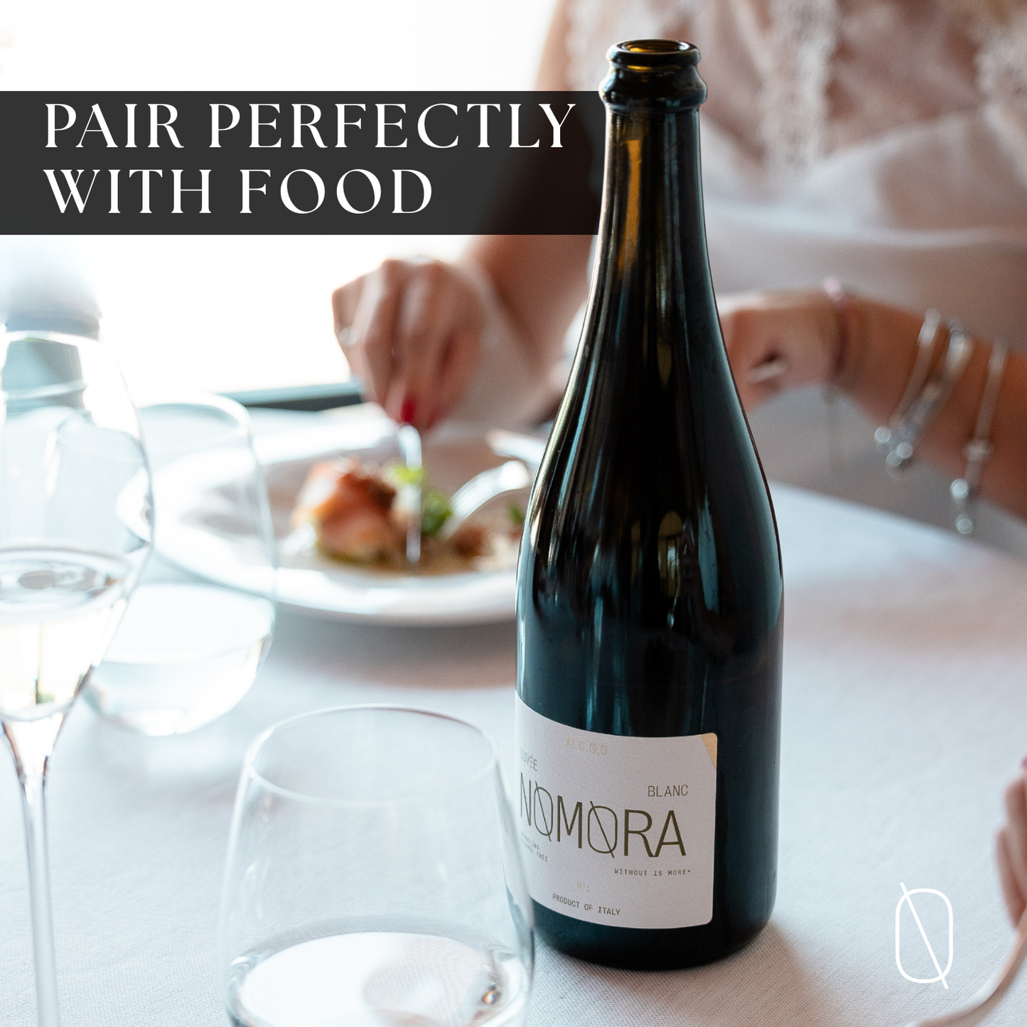 NOMORA Non-Alcoholic Italian Sparkling Wine, 750 ml (25.3 fl oz)