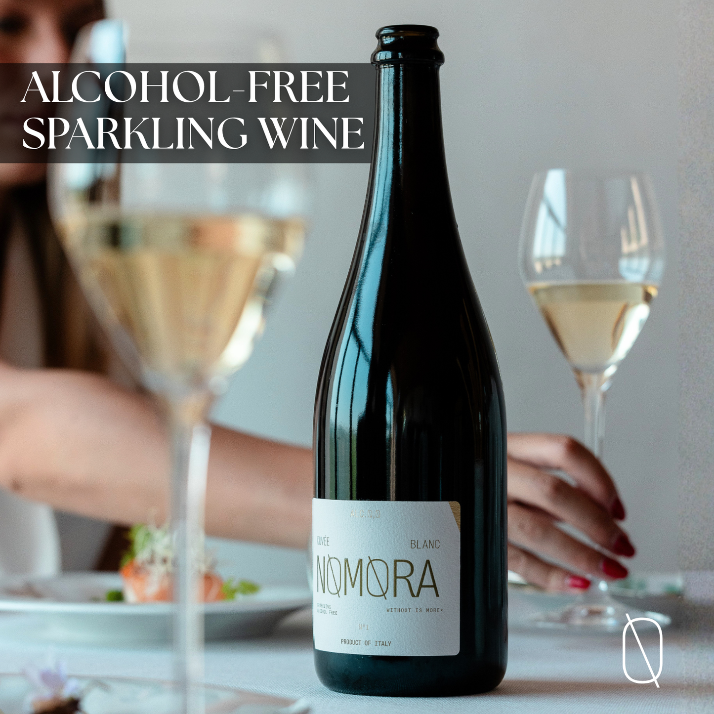NOMORA Non-Alcoholic Italian Sparkling Wine, 750 ml (25.3 fl oz)