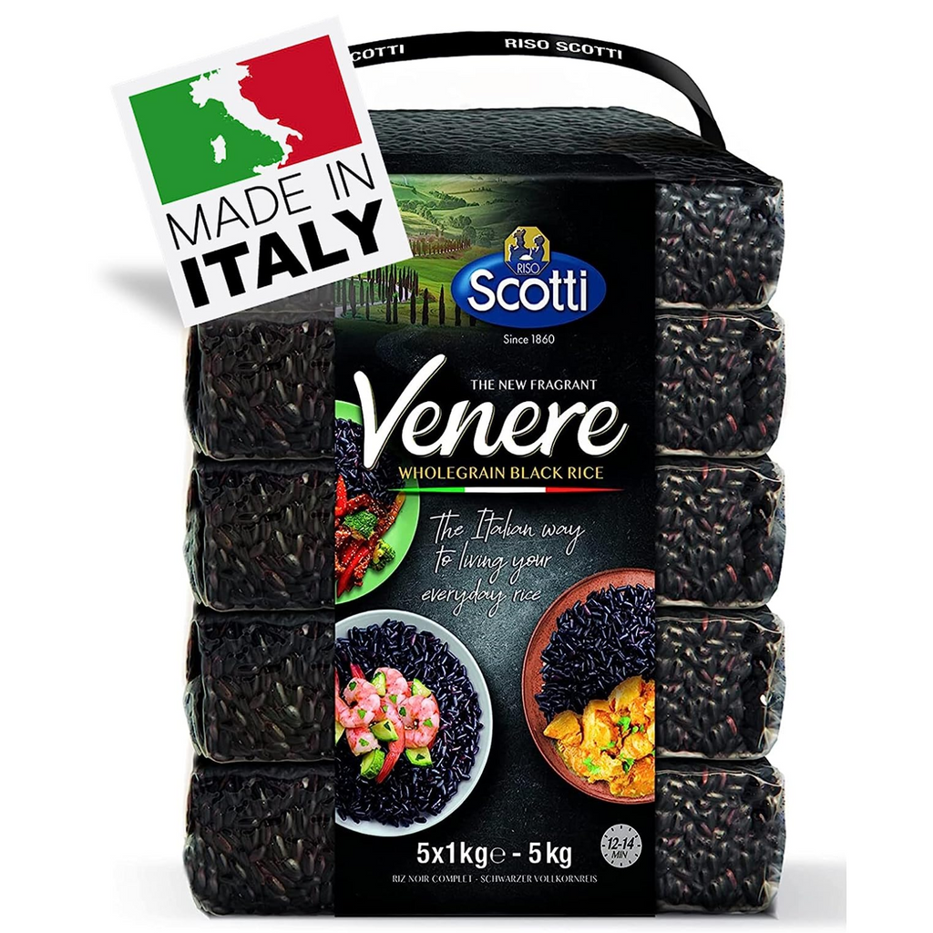 Venere Black Italian Rice, Riso Scotti Bulk (5x 1 kg)