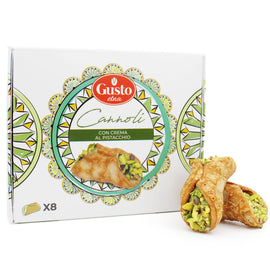 Gusto Etna, Sicilian Cannoli filled with Pistachio Cream, Mini Cannoli in Gift Box