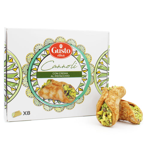 Sicilian Cannoli, Gusto Etna Cannoli, Gusto Etna Canoli, Cannoli with Pistachio Cream