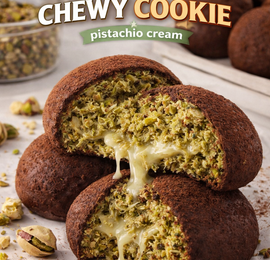 Irca,  Pistachio Cream Filling, DUBAI CHEWY COOKIE CREAM, 11 lb (5 kg), 두바이 쫀득한 쿠키 크림 Pistachio Cream Bucket