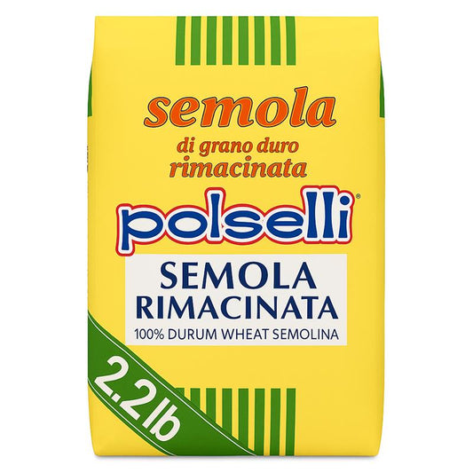 Polselli, Semola Flour, Semolina Rimachinata di grano duro 2.2 LB