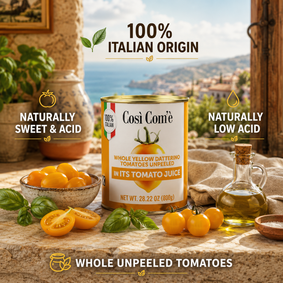 Così Com’è, The Yellow Datterino in Tomato juice, 28.88oz