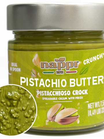 Nappi 1911, Crunchy Pistachio Butter, 7.5 oz, Sweet Spreadable Pistachio Cream with a Crunch
