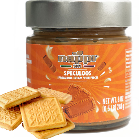Nappi 1911, Creamy Speculoos Cookie Butter Spread, 8.4 oz, Crunchy Speculoos Sweet Cream, biscof cookie spread