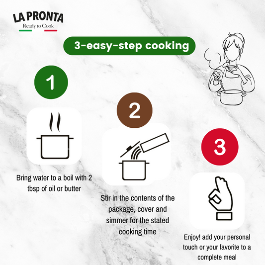 SALE! La Pronta Orecchiette with Broccoli, 7.05 oz (200 g), Mix with Boiling Water, 100% Natural, La Pronta