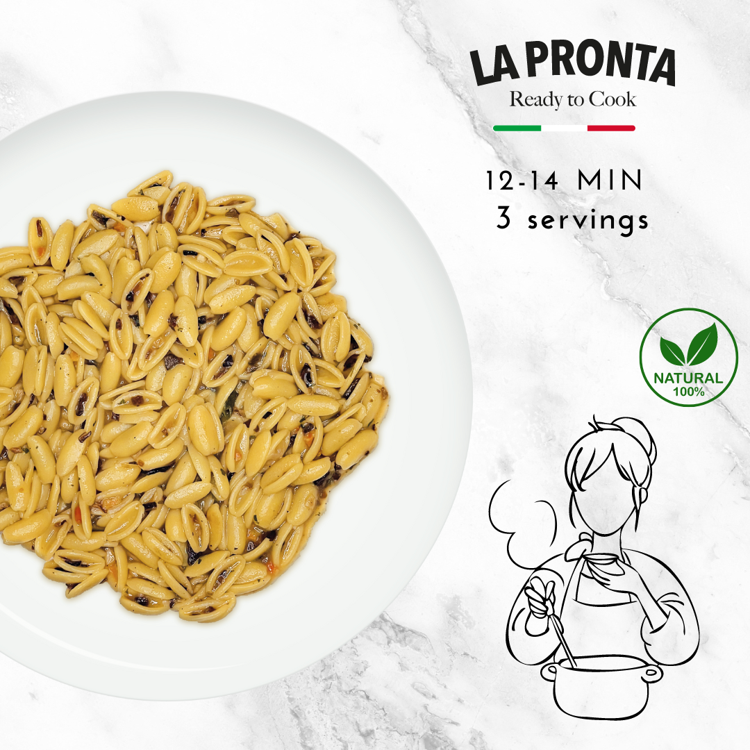 La Pronta, Cavatelli with Mushrooms, 7.05 oz (200 g), Mix with Boiling Water, 100% Natural