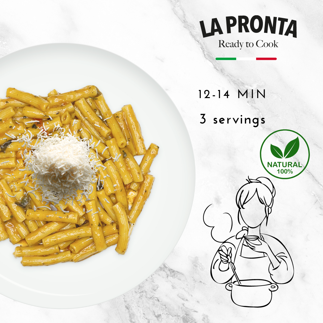 LIQUIDATION! La Pronta, Ziti Alla Mariana, Pasta Mix, , 3 Servings, Mix with Boiling Water, 100% Natural 7.05 oz / (200 g)