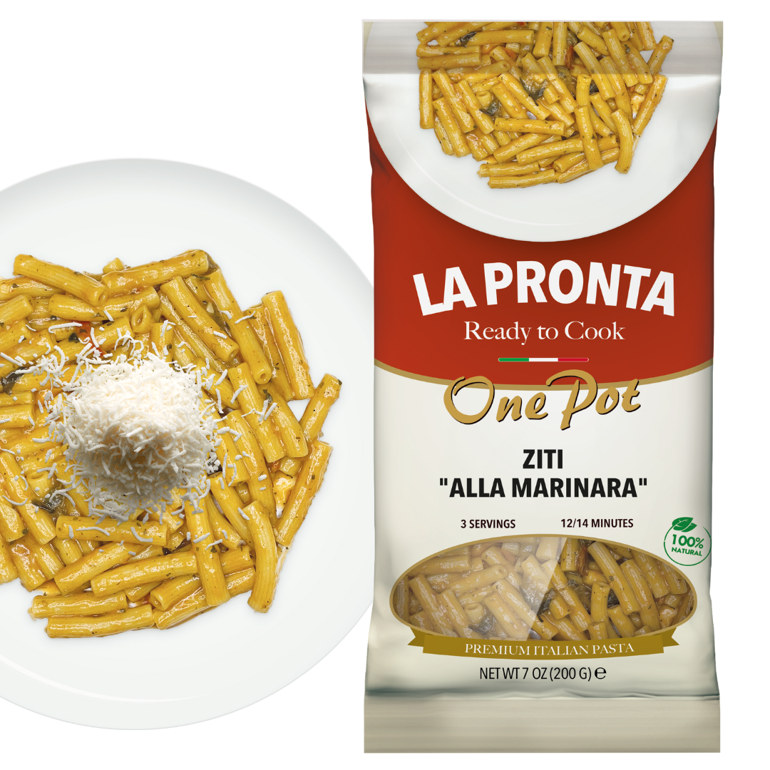 La Pronta, Ziti Alla Mariana, Pasta Mix, 7.05 oz (200 g), 3 Servings, Mix with Boiling Water, 100% Natural