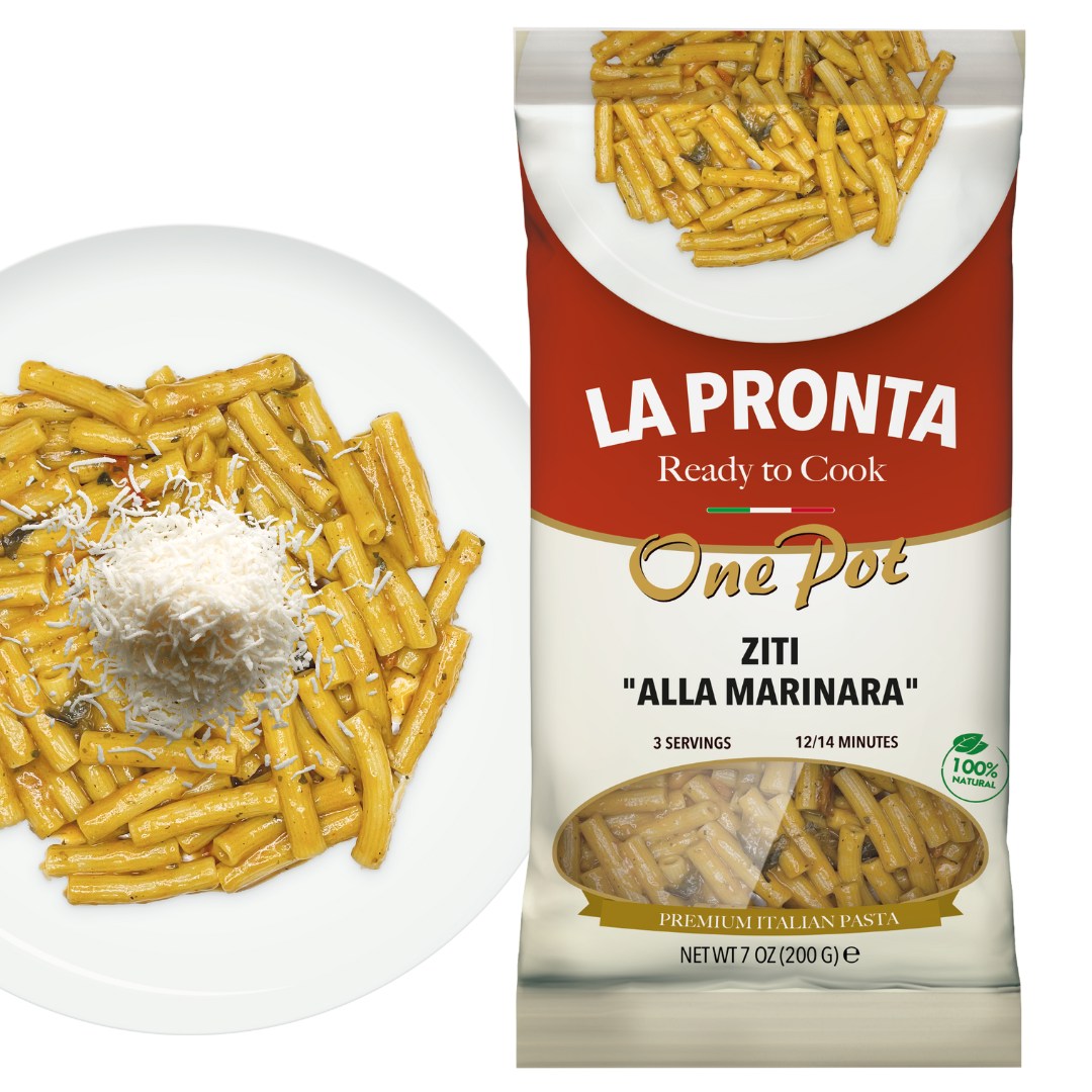 LIQUIDATION! La Pronta, Ziti Alla Mariana, Pasta Mix, , 3 Servings, Mix with Boiling Water, 100% Natural 7.05 oz / (200 g)