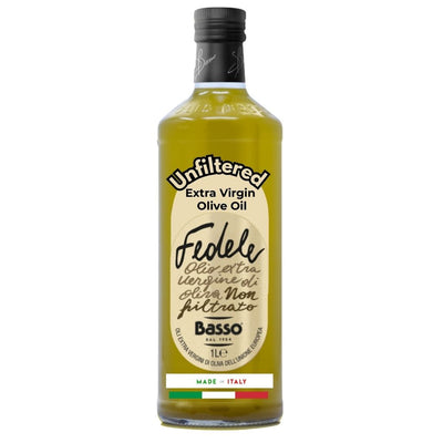 Basso 1904 Unfiltered Extra Virgin Olive Oil – Raw Italian EVOO – 33.8 fl oz (1 L)