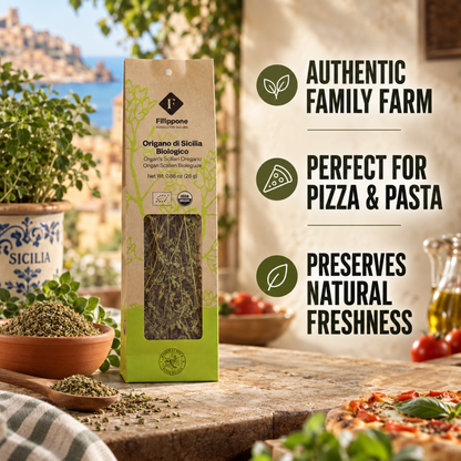 Filippone, Organic Oregano, Italian Dried Oregano Bunches, 0.88oz (25g)