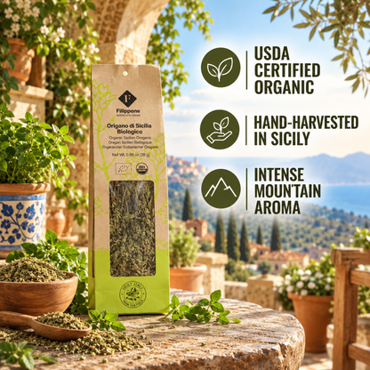Filippone, Organic Oregano, Italian Dried Oregano Bunches, 0.88oz (25g)