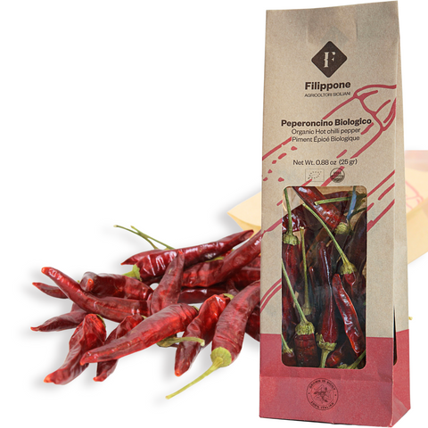 Filippone® Organic Whole Dried Chili Pepper on the Stem (25 g)(0.88 oz)
