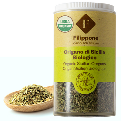Filippone® Organic Crushed Oregano Seasoning, 0.52 oz (15 g), Italian Dried Oregano Shaker