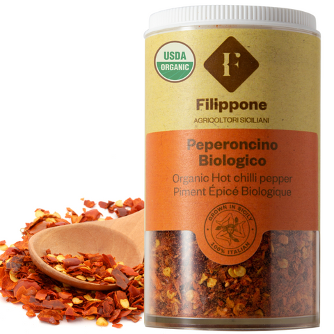 Filippone® Organic Chili Flakes (20 g)(0.70 oz), Italian Pepperoncino