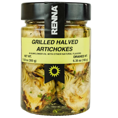 SALE! Renna, Grilled Roasted Halved Artichokes preserved in oil, 10.58oz