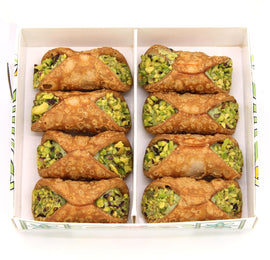 Gusto Etna, Sicilian 8 pcs Cannoli filled with Pistachio Cream Gift Box