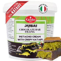 Gusto Etna, Pistachio Chocolate Bar Filling, Pistachio Cream with Crispy Kataifi 2.2 lb (1kg)