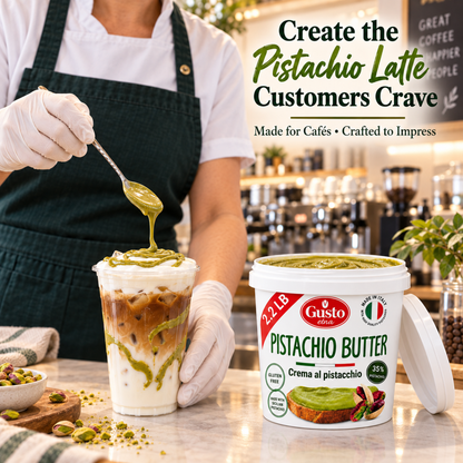 Gusto Etna Sicilian Pistachio Cream Butter – 35% Pistachios – 1kg (2.2 lb)