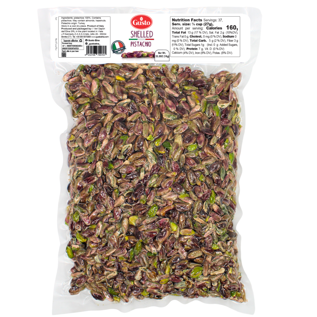 Gusto Etna, Turkish Pistachios No shell, Raw, Shelled, Unsalted, 2.2 lb (1 kg)