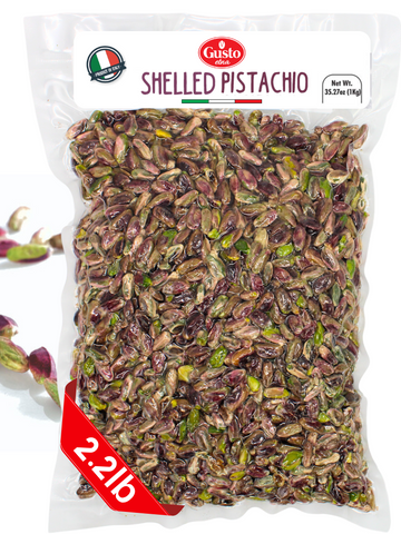 Gusto Etna, Pistachios No shell, Raw, Shelled, Unsalted, 2.2 lb (1 kg), Turkish Pistachios Raw Kernel Natural Purple Color