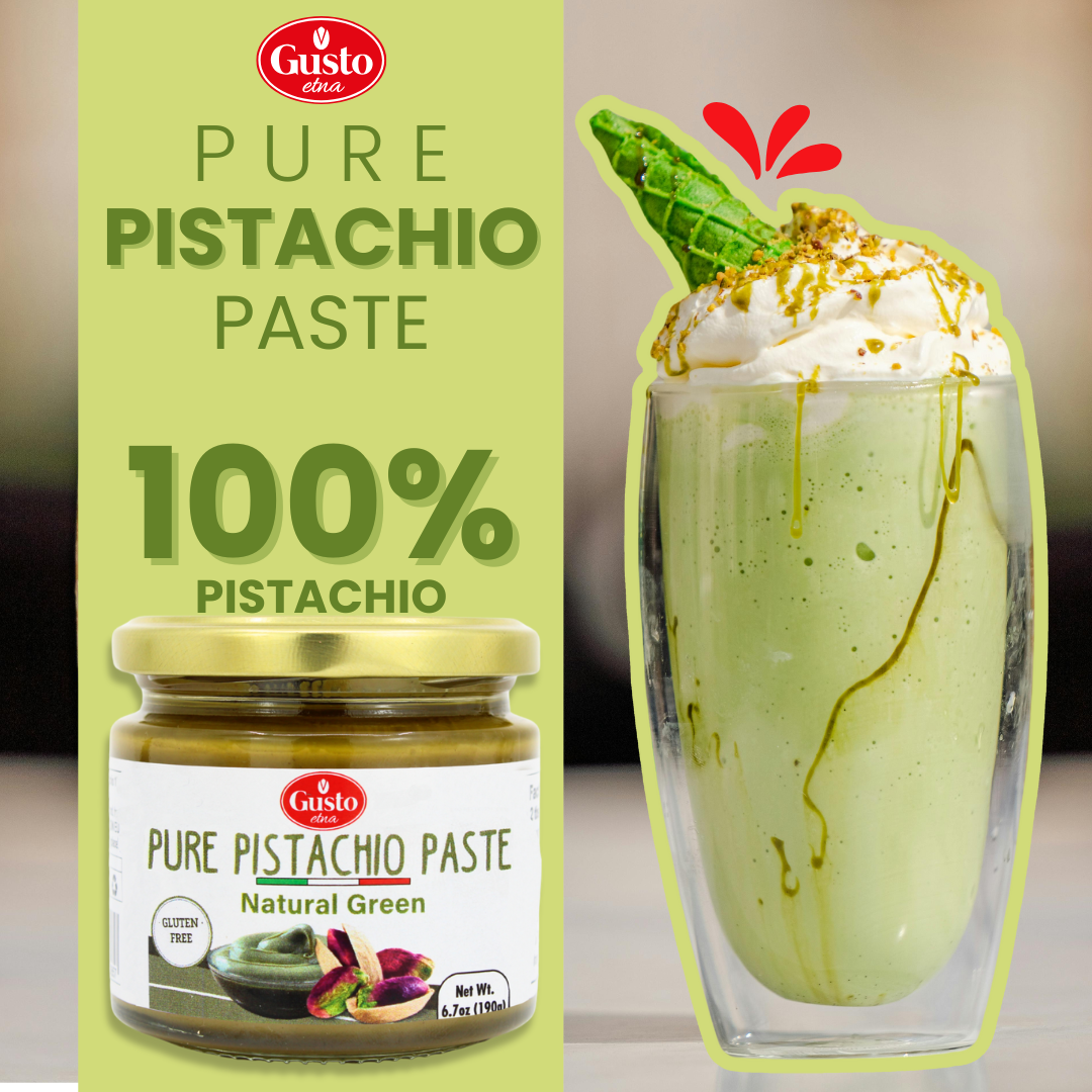 Gusto Etna, Pure Sicilian Pistachio Paste, 100%pistachio, unsweetened, 6.7 oz (190g)