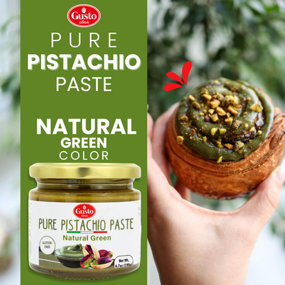 Gusto Etna, Pure Sicilian Pistachio Paste, 100%pistachio, unsweetened, 6.7 oz (190g)
