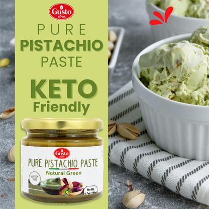 Gusto Etna, Pure Sicilian Pistachio Paste, 100%pistachio, unsweetened, 6.7 oz (190g)