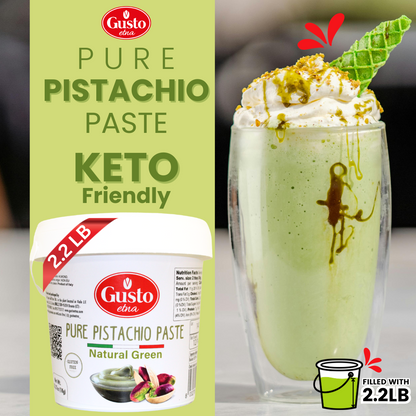 Gusto Etna, Pure Sicilian Pistachio Paste, 100%pistachio, unsweetened 2.2 lb (1kg)