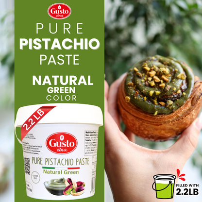 Gusto Etna, Pure Sicilian Pistachio Paste, 100%pistachio, unsweetened 2.2 lb (1kg)